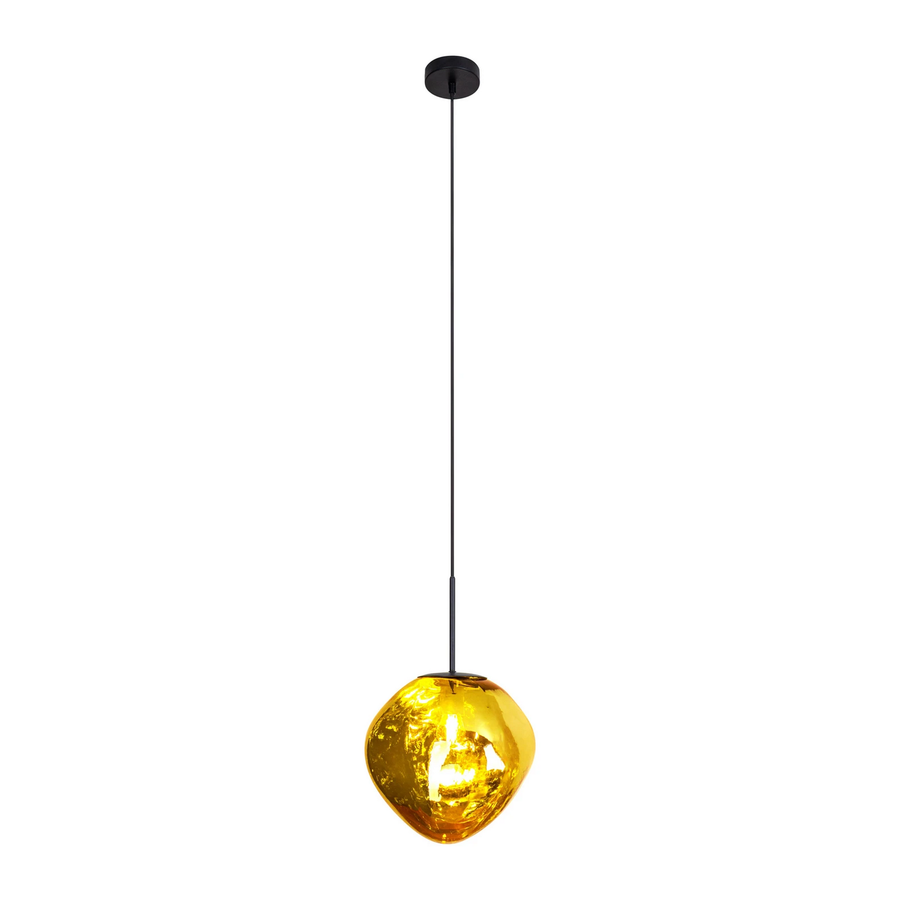 Eco Light Hängeleuchte Pendelleuchte Canopus Goldfarben Glas ø 28 Cm E27 B-Ware - 10035482