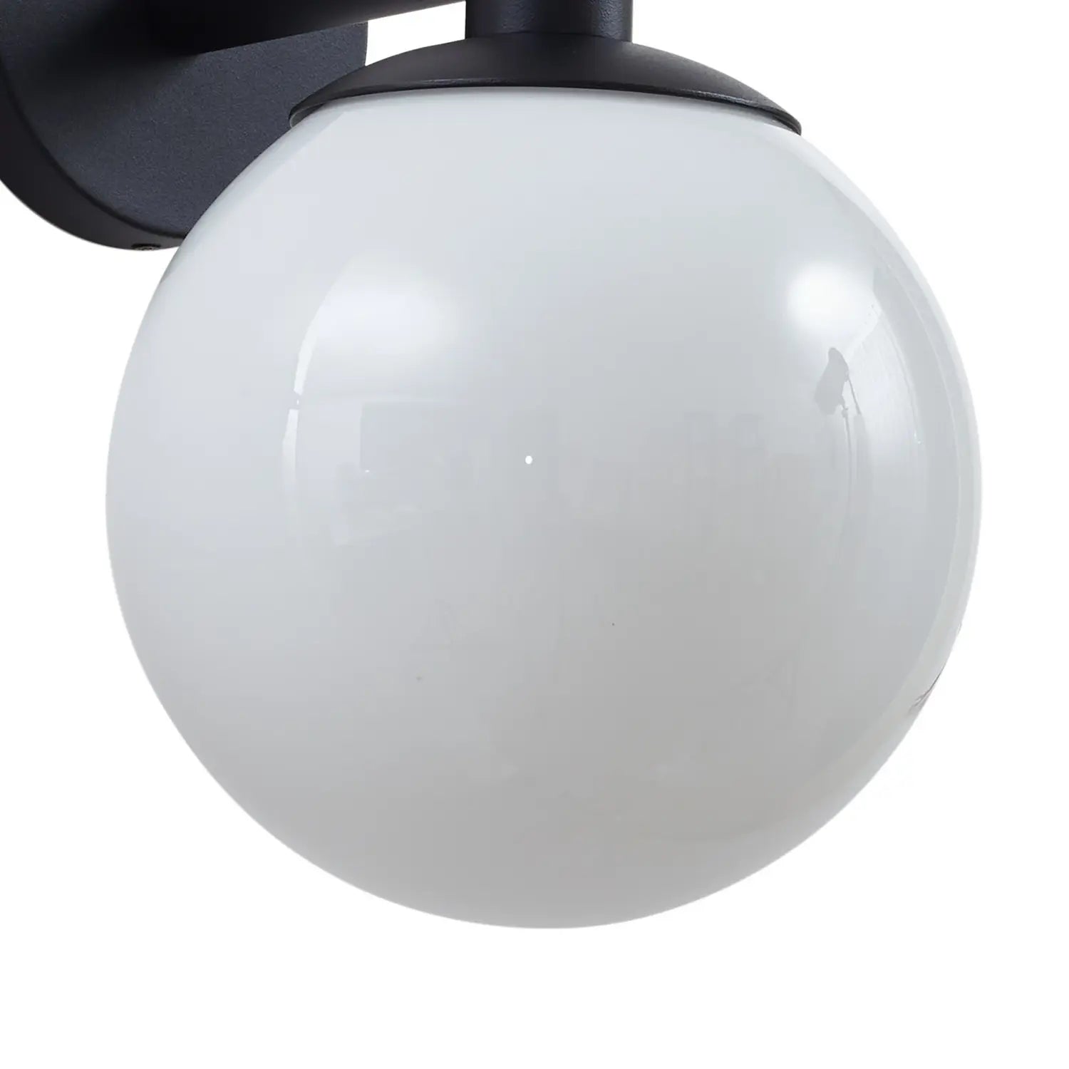 B-Ware Lindby Außenwandleuchte Wandlampe Dangan Weiß Glas Durchmesser 20 Cm Ip44   - 10036365