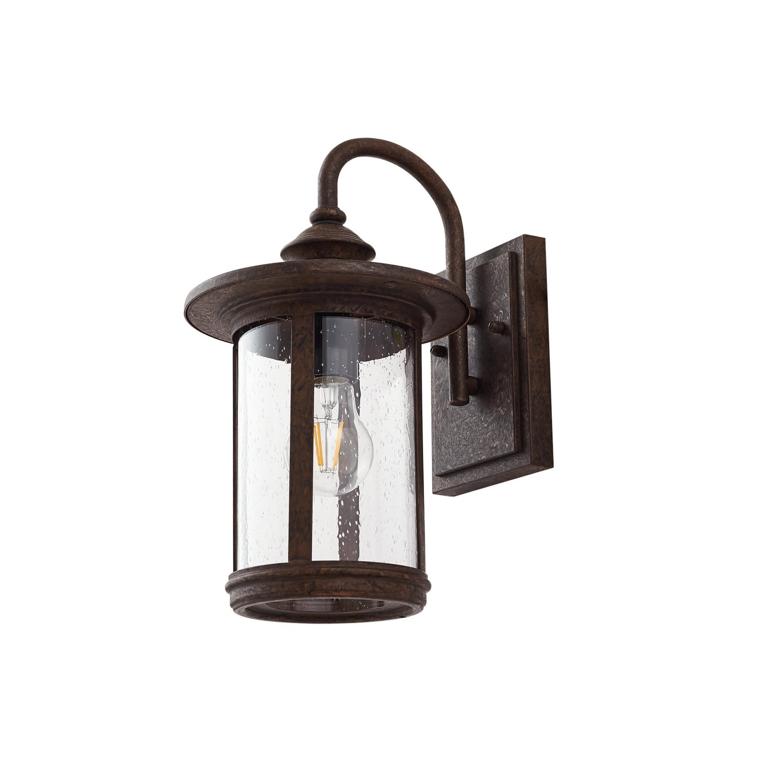 Lindby Außenwandleuchte Lampe Zayn Glas rostfarben IP23 Außenbeleuchtung - 4251911798982