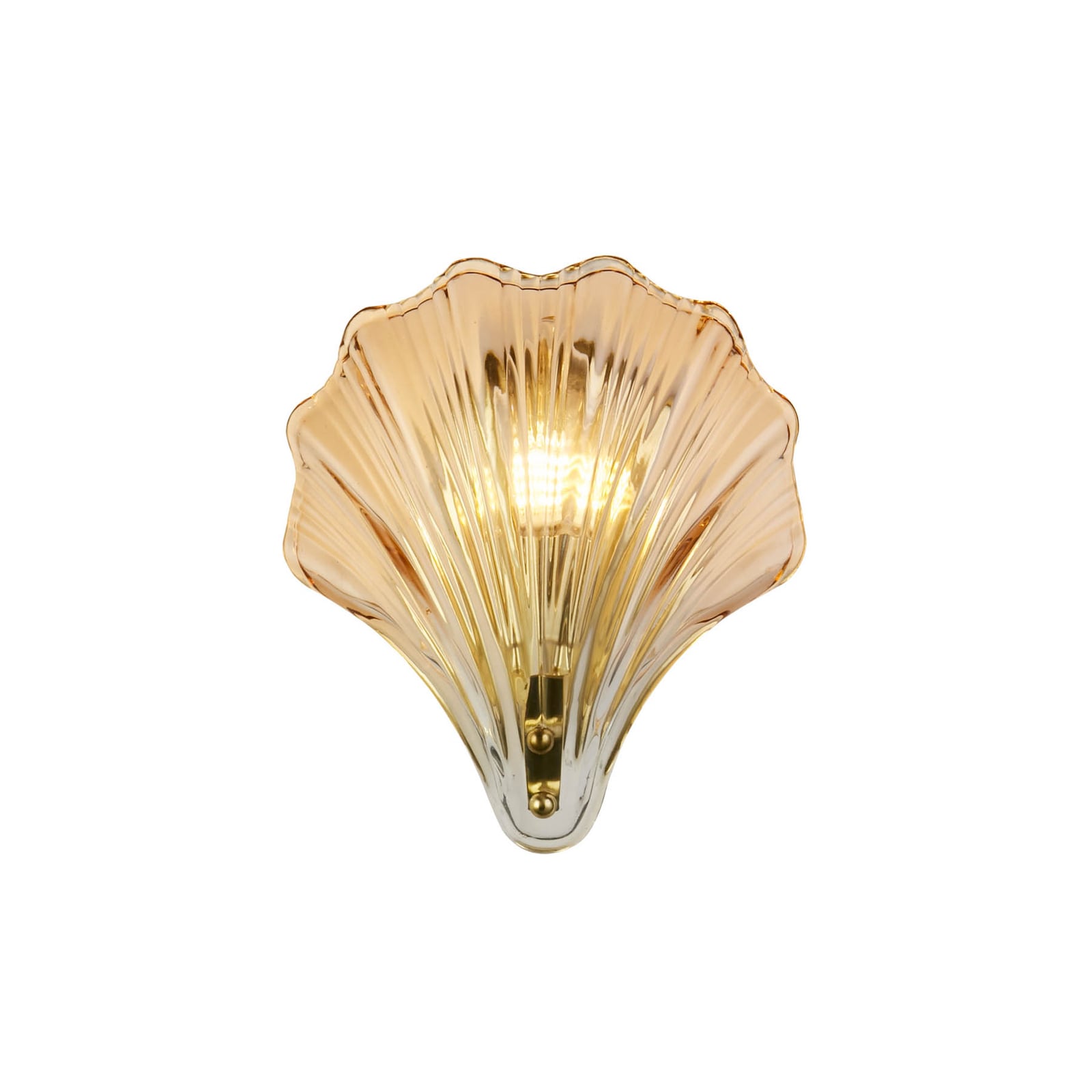 Searchlight Wandleuchte Lampe Shell LED Designer Muschelform amber IP44 20x22cm - 5053423271118