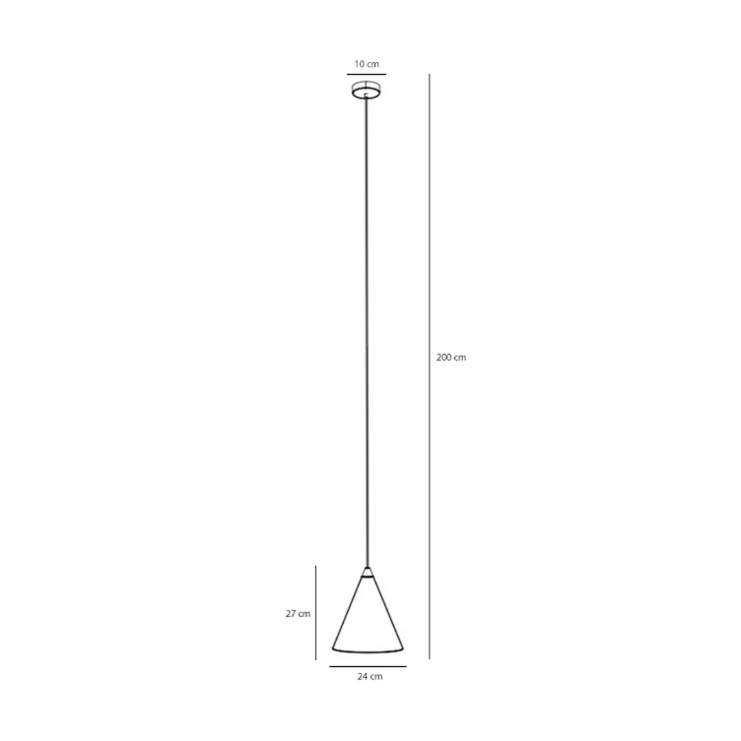 Aldex Hängeleuchte Pendelleuchte Lampe Schwarz Metall ø 24 Cm Kegel E27 B-Ware - 10039133