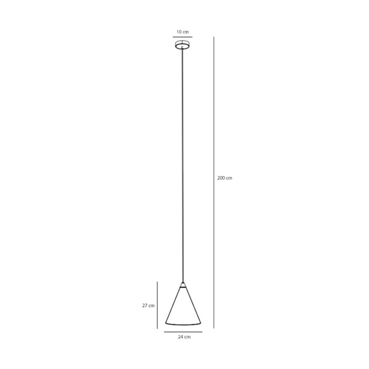 Aldex Hängeleuchte Pendelleuchte Lampe Schwarz Metall ø 24 Cm Kegel E27 B-Ware - 10039133