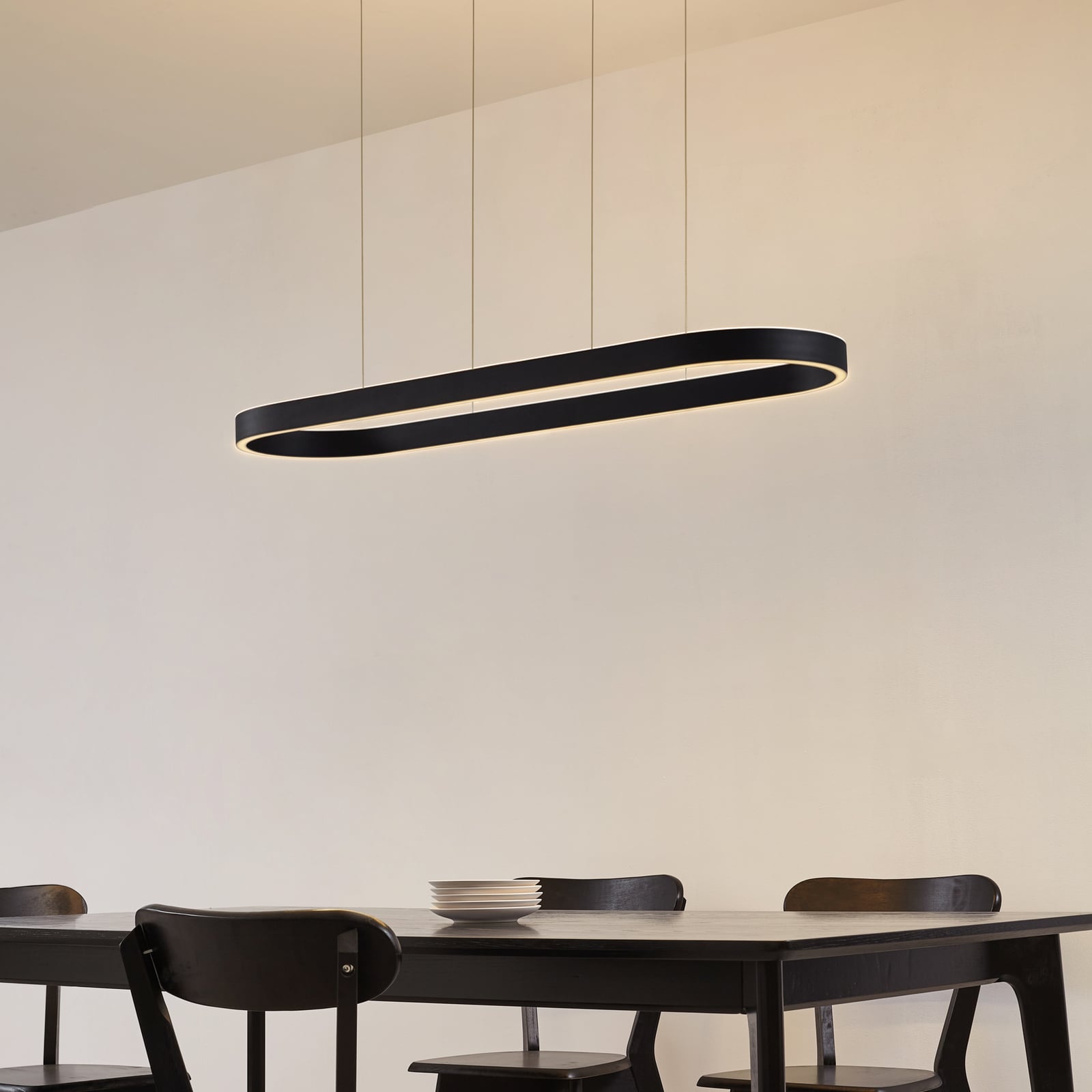 Lucande Smart LED Hängeleuchte Pendelleuchte Melinay schwarz CCT Tuya - 4255830900327