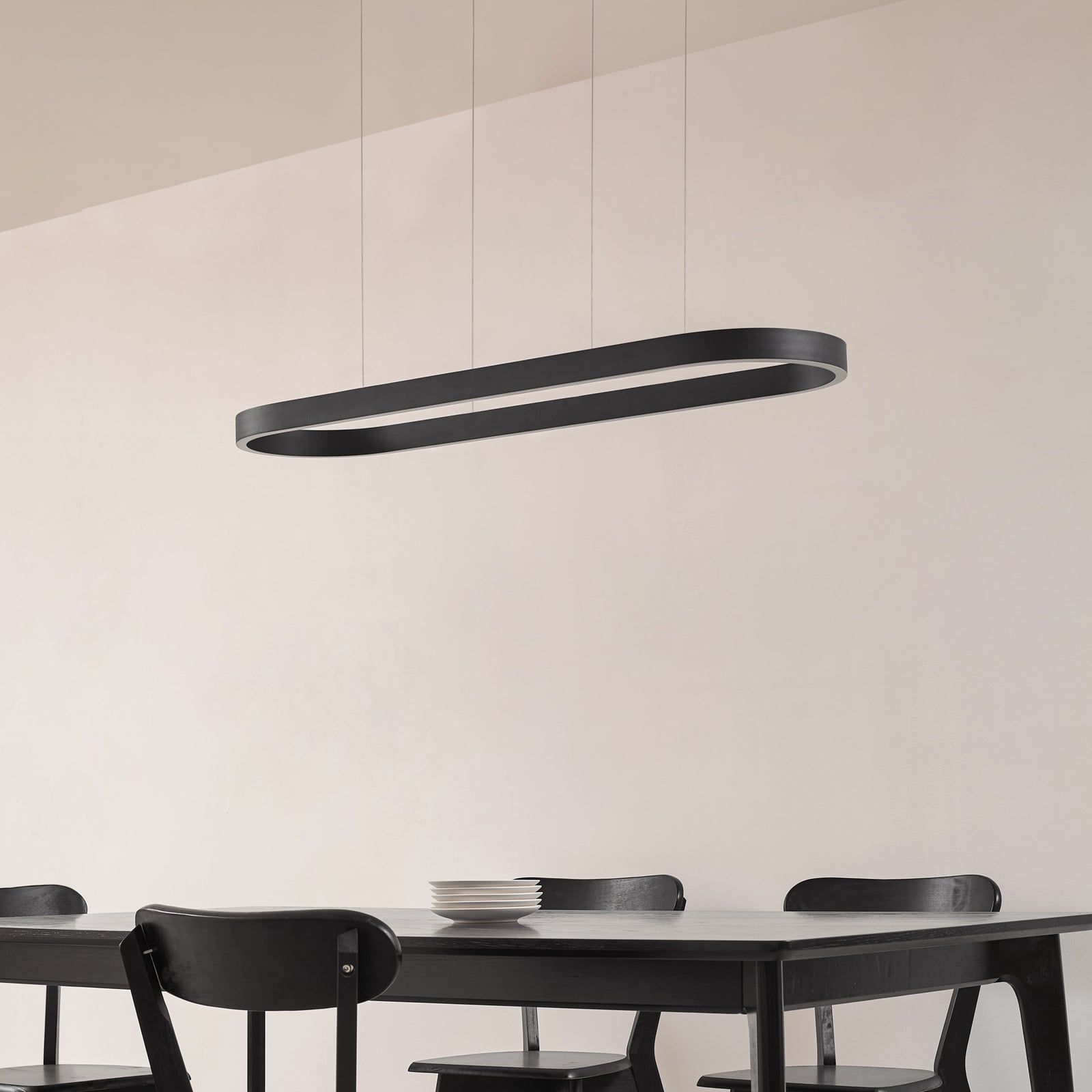 Lucande Smart LED Hängeleuchte Pendelleuchte Melinay schwarz CCT Tuya - 4255830900327