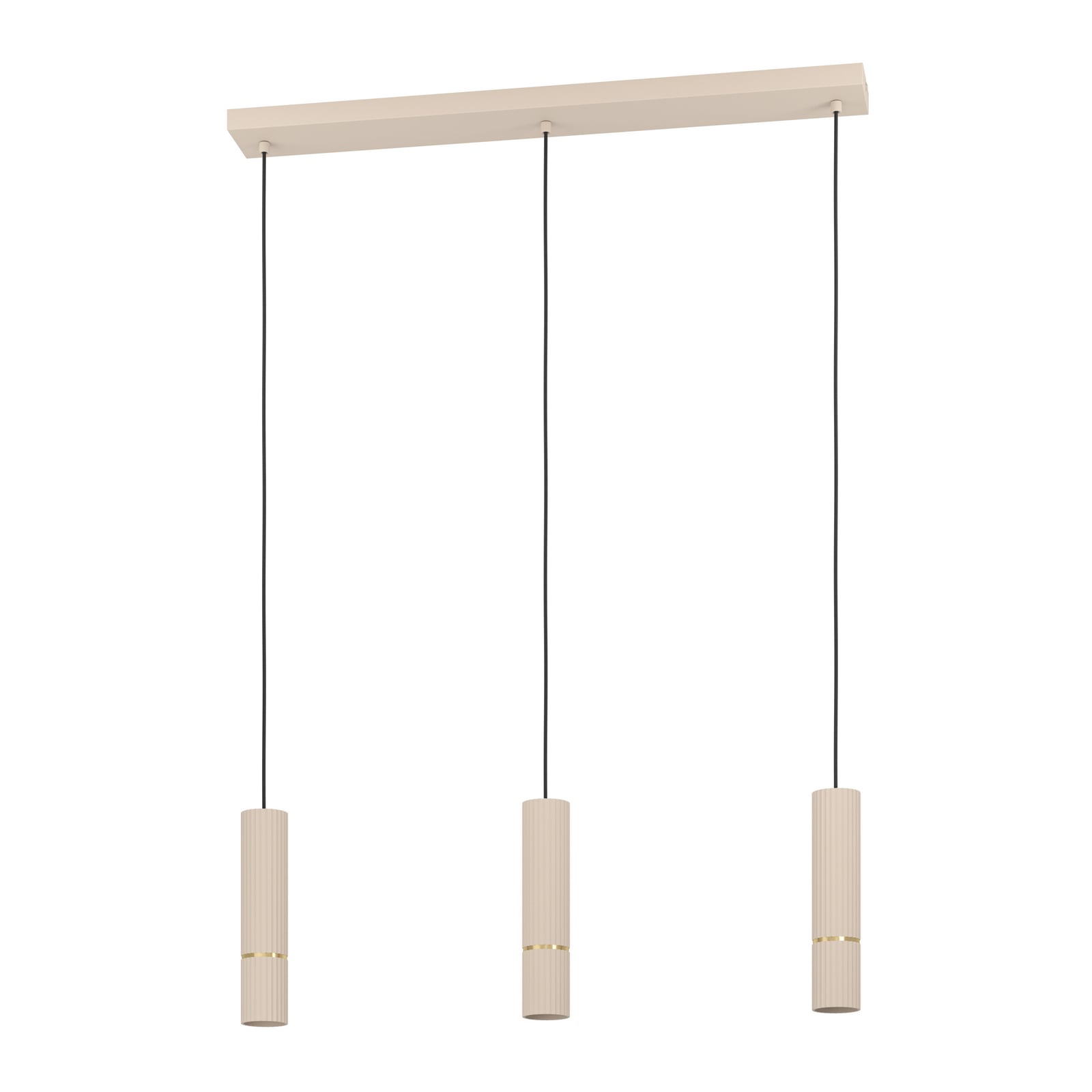 Hängeleuchte Caminia sandfarben 77 cm Stahl 3-flg GU10 Eglo - 9008606312498