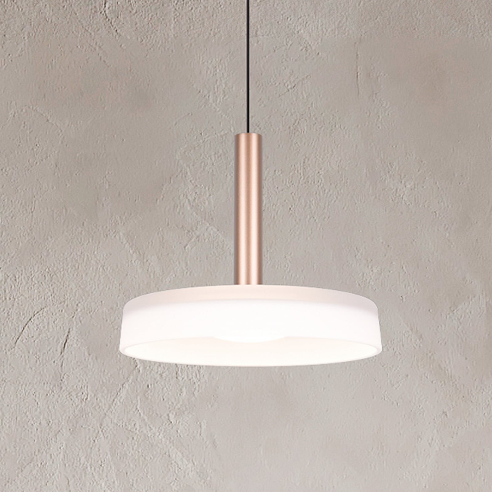 LED-Hängeleuchte Celeste weiß/braun Ø 22 cm dimmbar von TRIO LIGHTING - 4017807627381