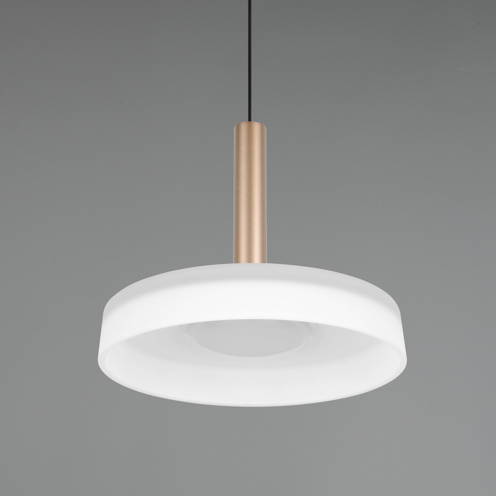 LED-Hängeleuchte Celeste weiß/braun Ø 22 cm dimmbar von TRIO LIGHTING - 4017807627381