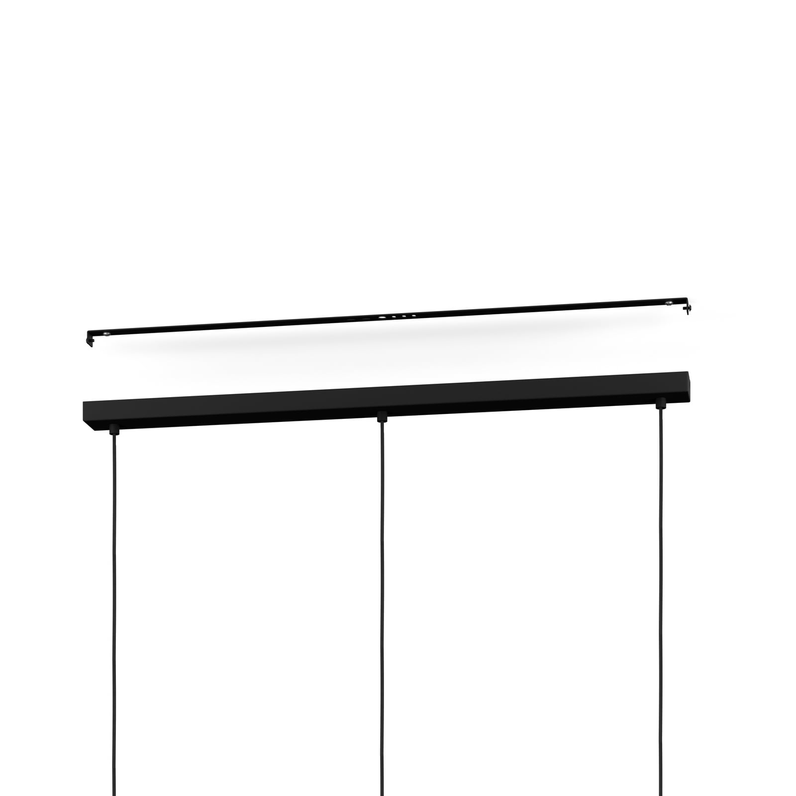 EGLO Hängelampe Pendelleuchte Oilella schwarz braun Glas Länge 95 cm 3-flammig - 9002759996154