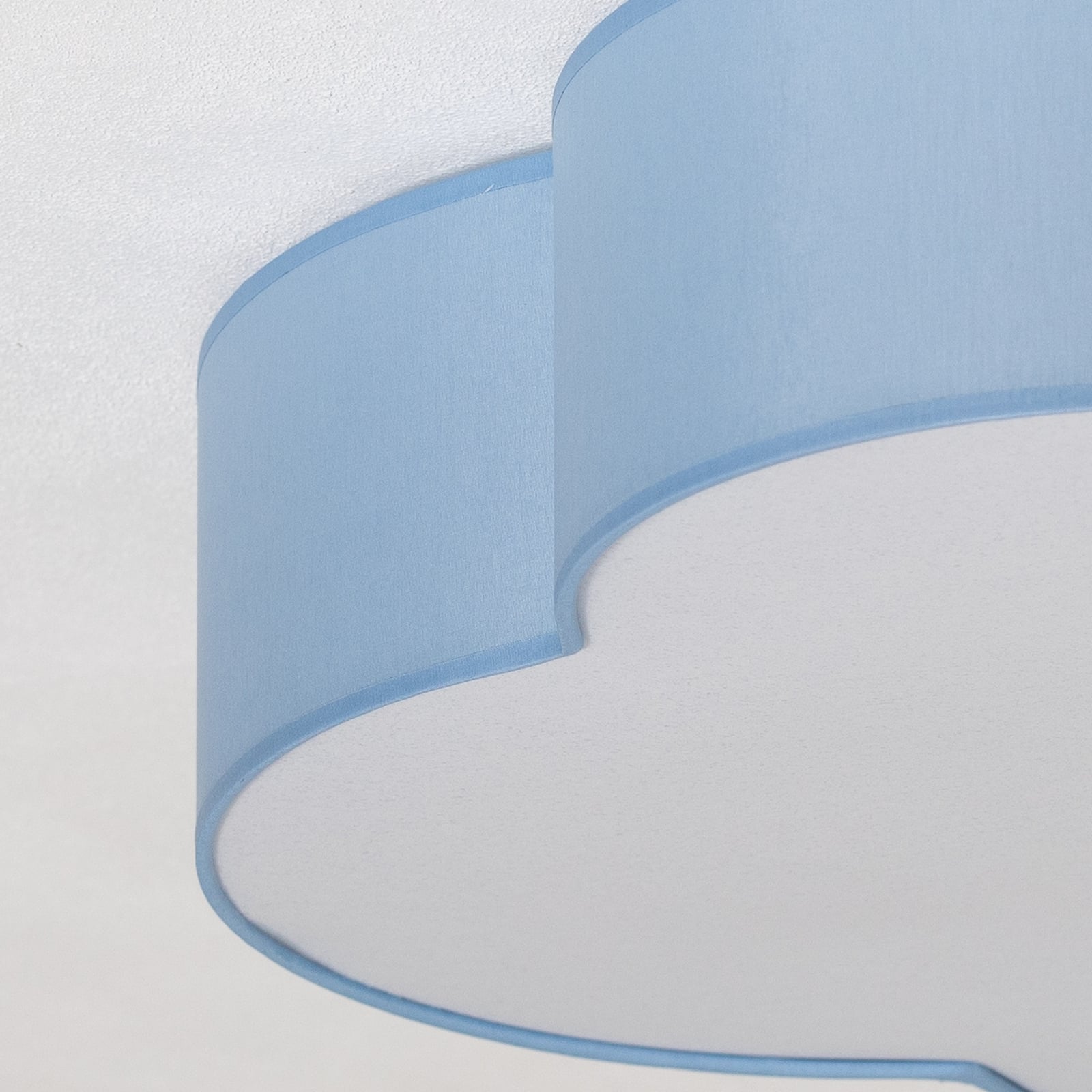 TK Lighting Deckenleuchte Cloud blau 63cm LED Lampe Leuchte dimmbar Textil E27 - 5901780560713