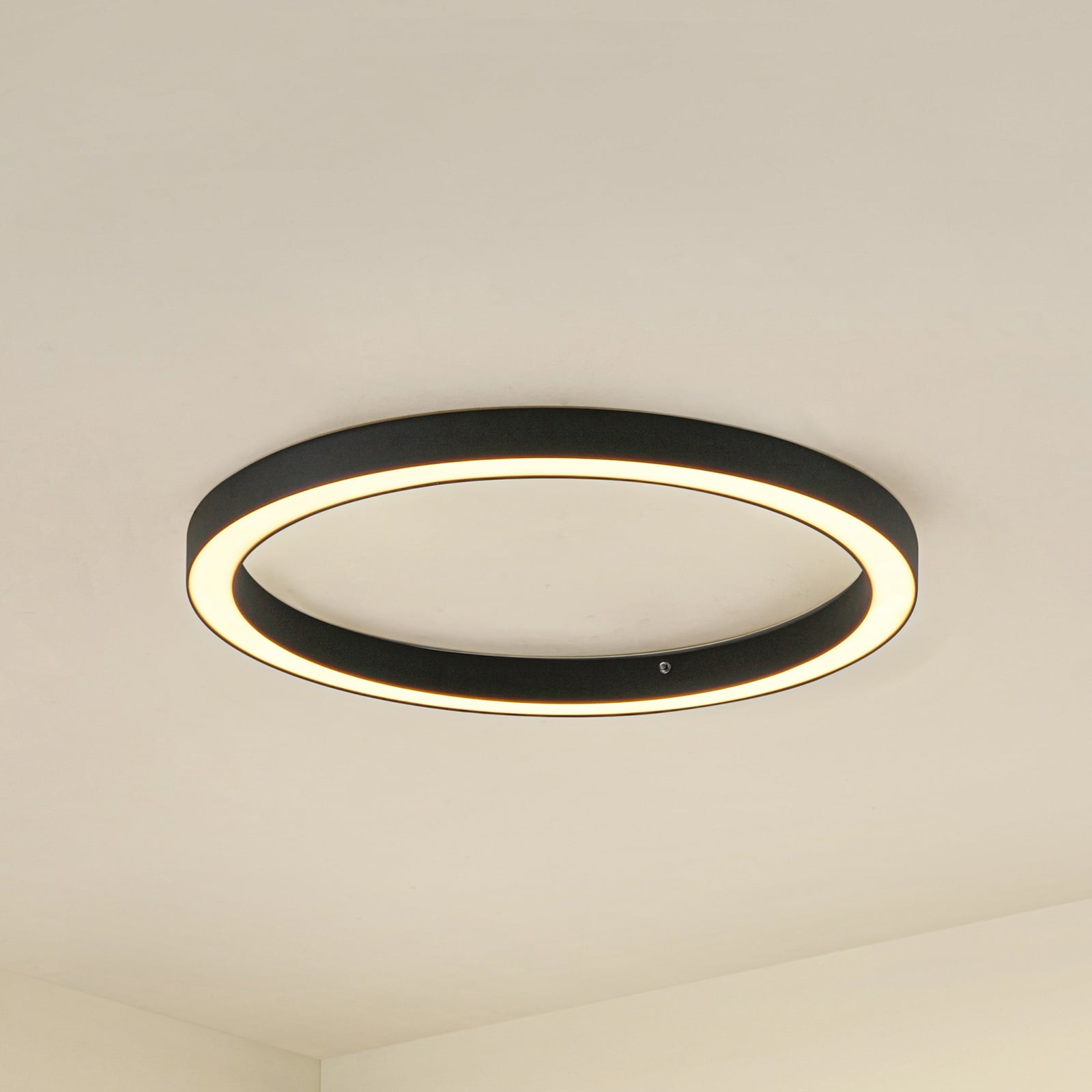 Lucande Deckenleuchte Lampe LED schwarz Fernbedienung dimmbar Eisen Kunststoff - 4255830900648