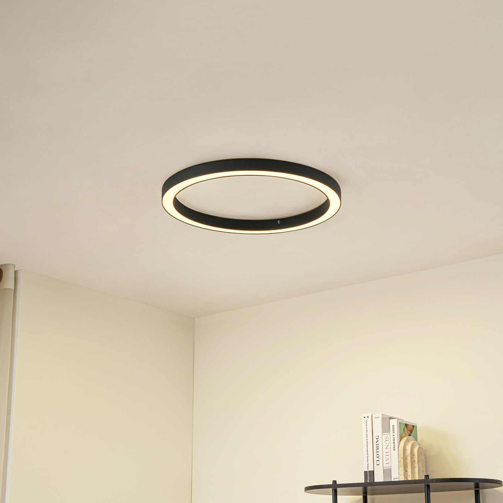Lucande Deckenleuchte Lampe LED schwarz Fernbedienung dimmbar Eisen Kunststoff - 4255830900648