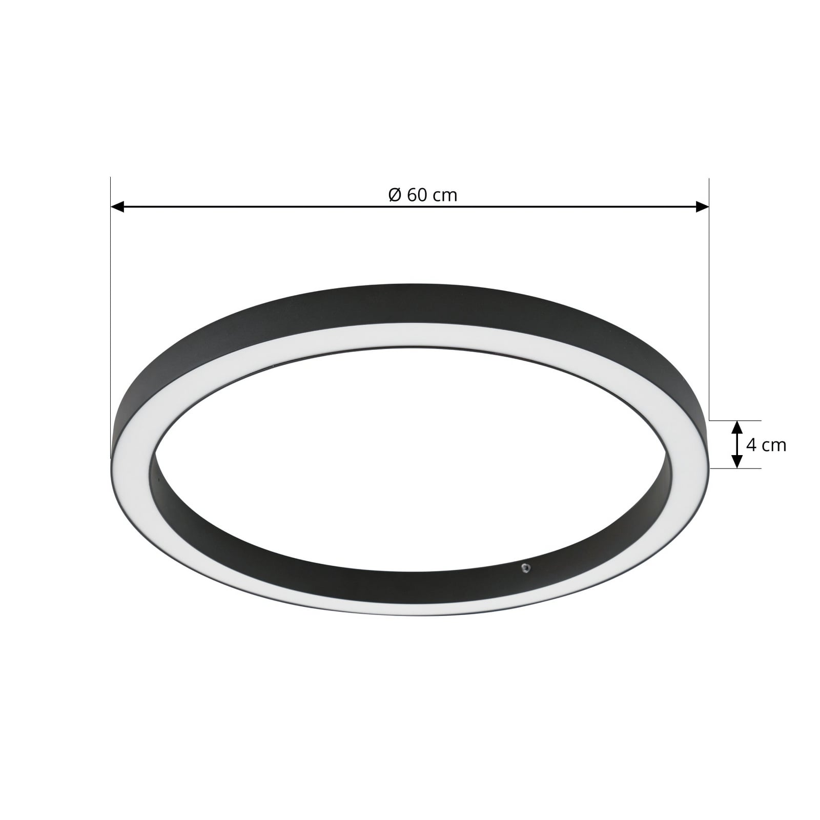 Lucande Deckenleuchte Lampe LED schwarz Fernbedienung dimmbar Eisen Kunststoff - 4255830900648