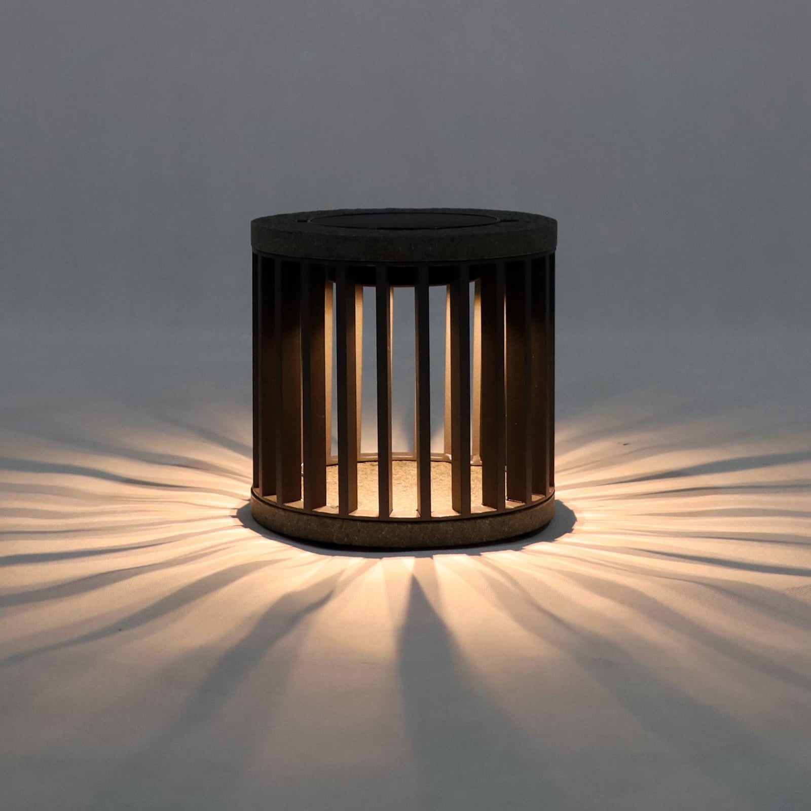 Les Jardins Gartenleuchte Halo LED Tischleuchte dimmbar grau Aluminium Granit - 3561619737000