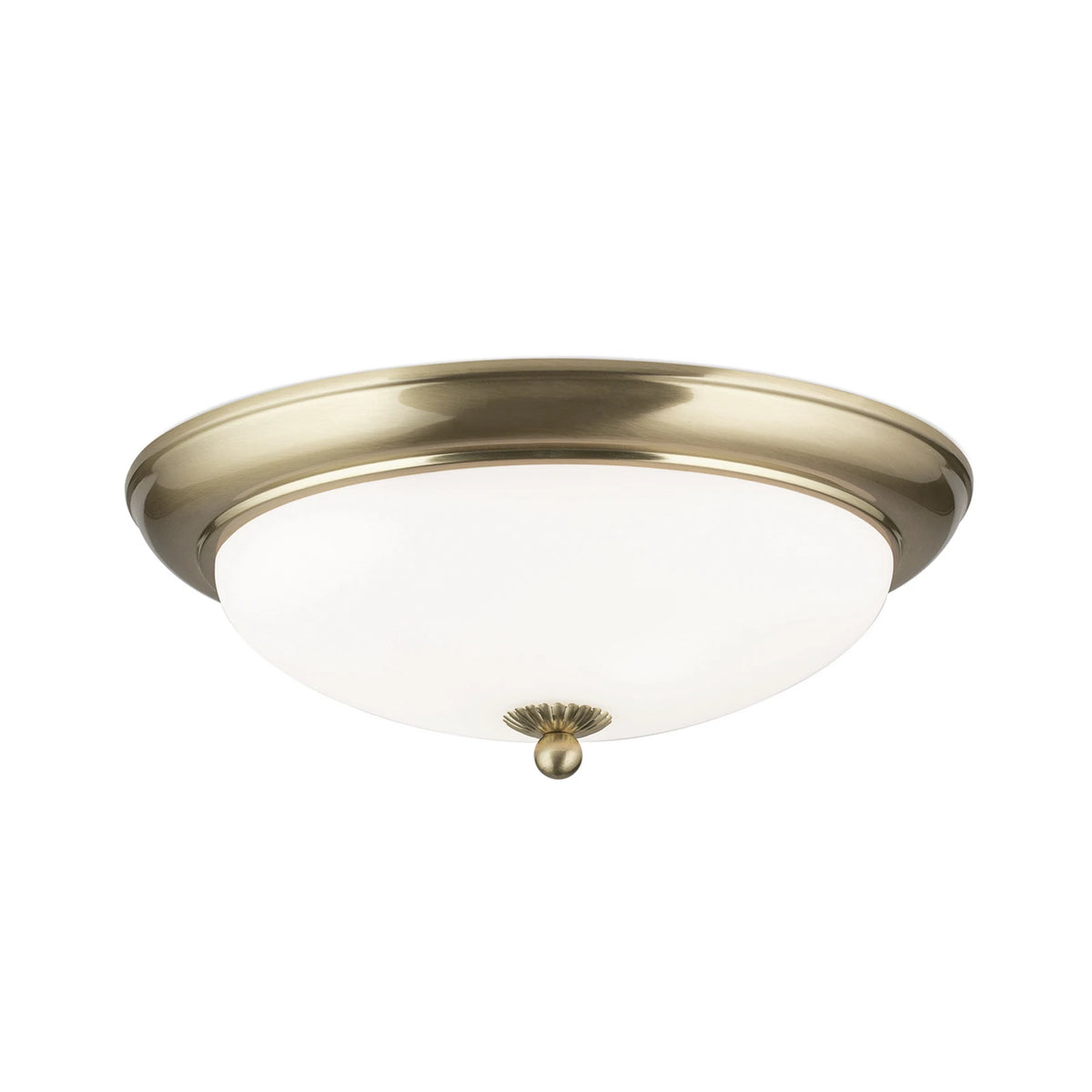 ORION Deckenleuchte Lampe Empire Deckenlampe messing Glas weiß matt Ø 35,5 cm - 10040879
