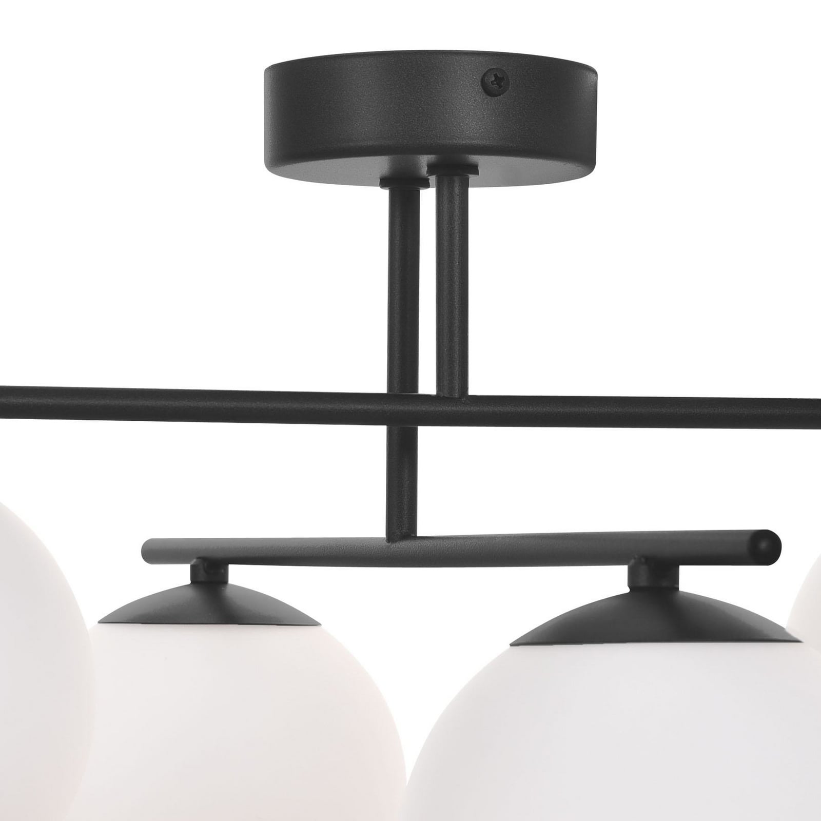 Deckenleuchte Aurora schwarz Ø 50 cm 4-flammig Glas E14 dimmbar IP20 - 5905563001387