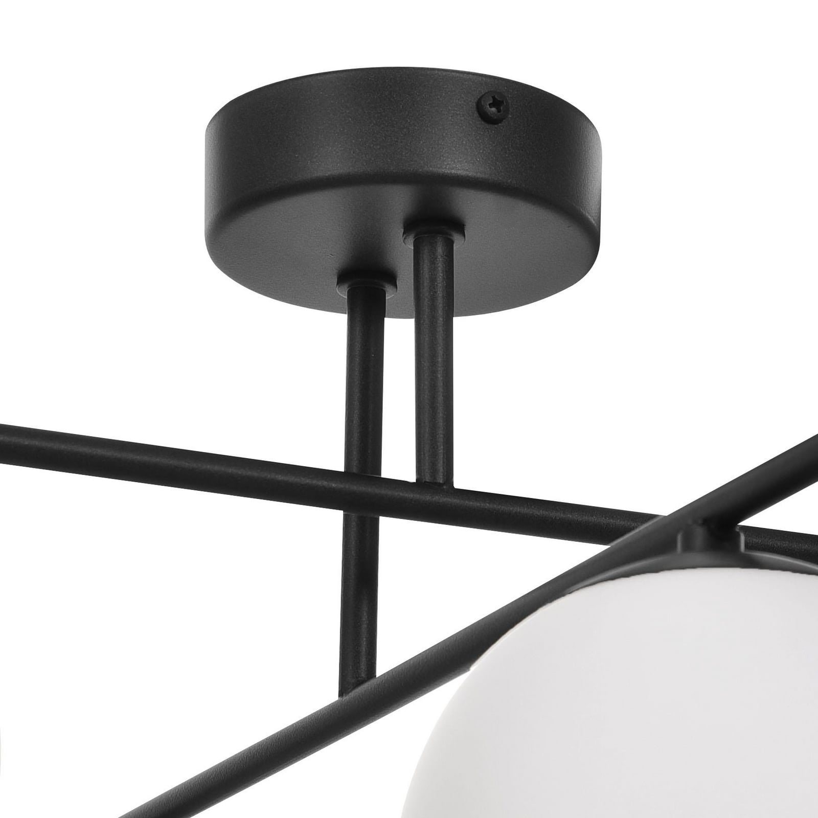 Deckenleuchte Aurora schwarz Ø 50 cm 4-flammig Glas E14 dimmbar IP20 - 5905563001387