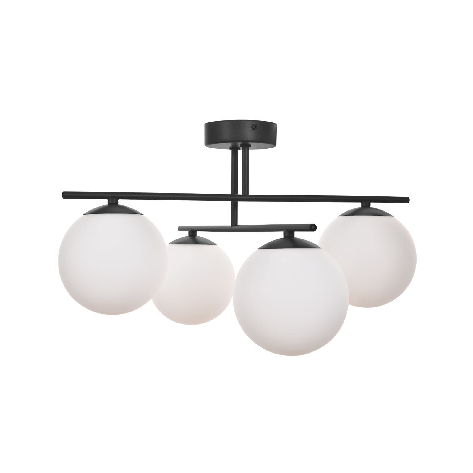 Deckenleuchte Aurora schwarz Ø 50 cm 4-flammig Glas E14 dimmbar IP20 - 5905563001387