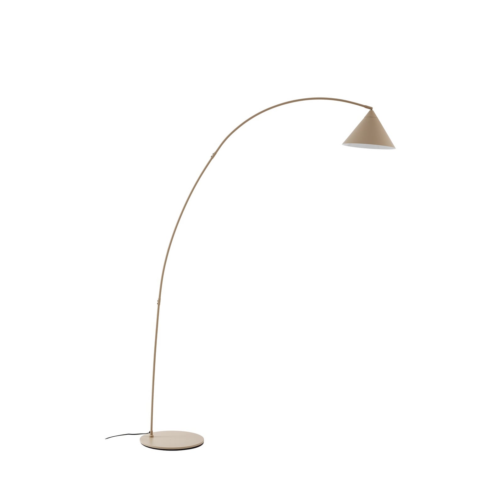 Lindby Bogenlampe Triangolo beige 195 cm Metall E27 Stehlampe IP20 - 4255830902697