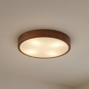 B-Ware Lindby Deckenleuchte Tanju Deckenlampe Leuchte Lampe E27 Walnussholz 4 flg 50cm