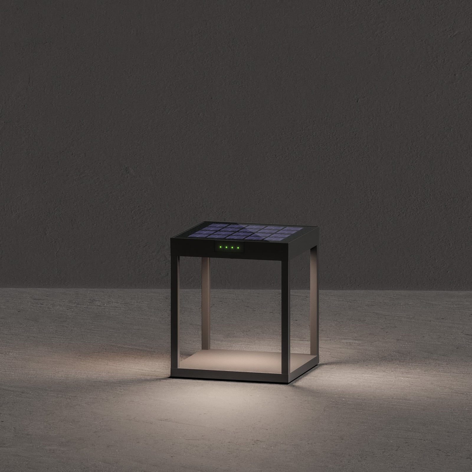 KLEWE Gartenleuchte LED Solarlampe RADIA GROUND anthrazit 25cm Aluminium IP65 - 6976853441335