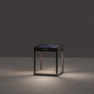 B-Ware KLEWE Gartenleuchte LED Solarlampe RADIA GROUND anthrazit 25cm Aluminium IP65