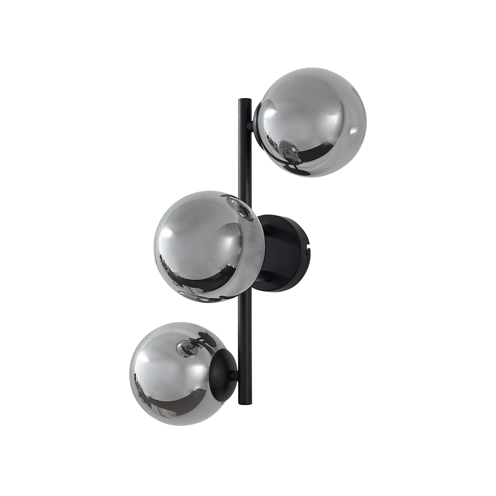 Lindby Wandleuchte Orbelia schwarz 3-flammig Glas G9 dimmbar 40 cm - 4255830902895