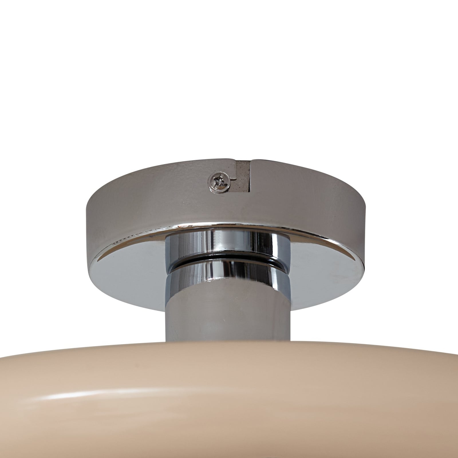 Lindby Deckenleuchte Branford Retro Ø 35 cm beige dimmbar Metall 1x E27 - 4255830903427