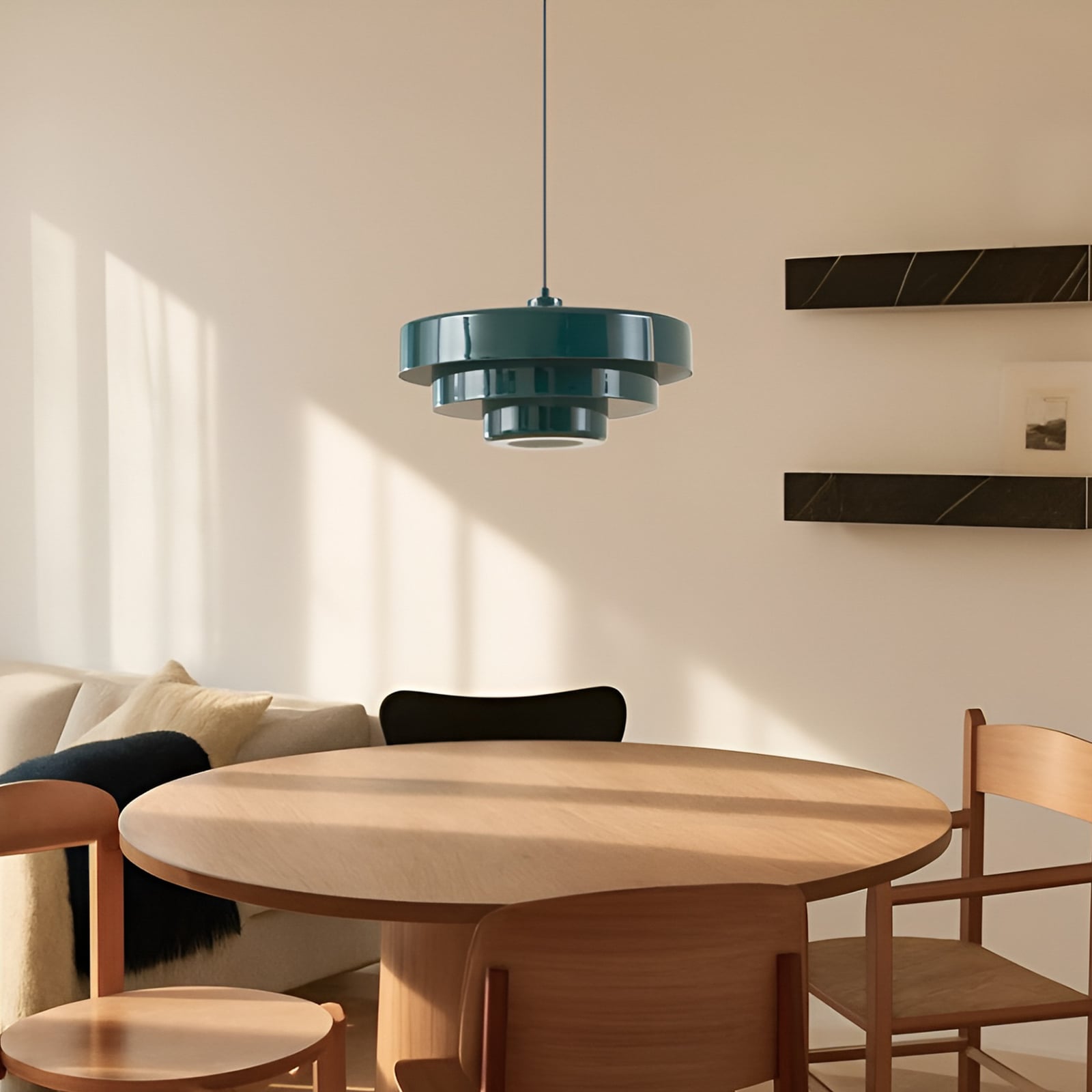 Lindby Hängeleuchte Tivra grün Ø 35 cm Metall E27 dimmbar 15 W LED - 4255830903571