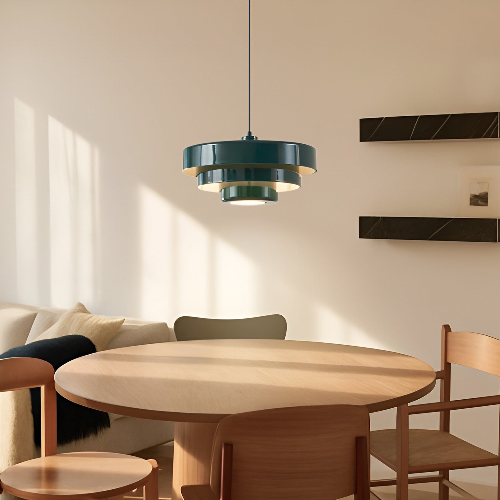 Lindby Hängeleuchte Tivra grün Ø 35 cm Metall E27 dimmbar 15 W LED - 4255830903571