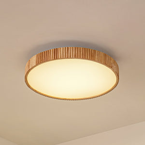 B-Ware Lindby LED-Deckenleuchte Velua 50 cm dimmbar CCT Holz weiß 3600 lm