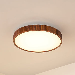 B-Ware Lindby Deckenleuchte Deckenlampe LED Velua Fernbedienung Weiß Holz Dunkel CCT