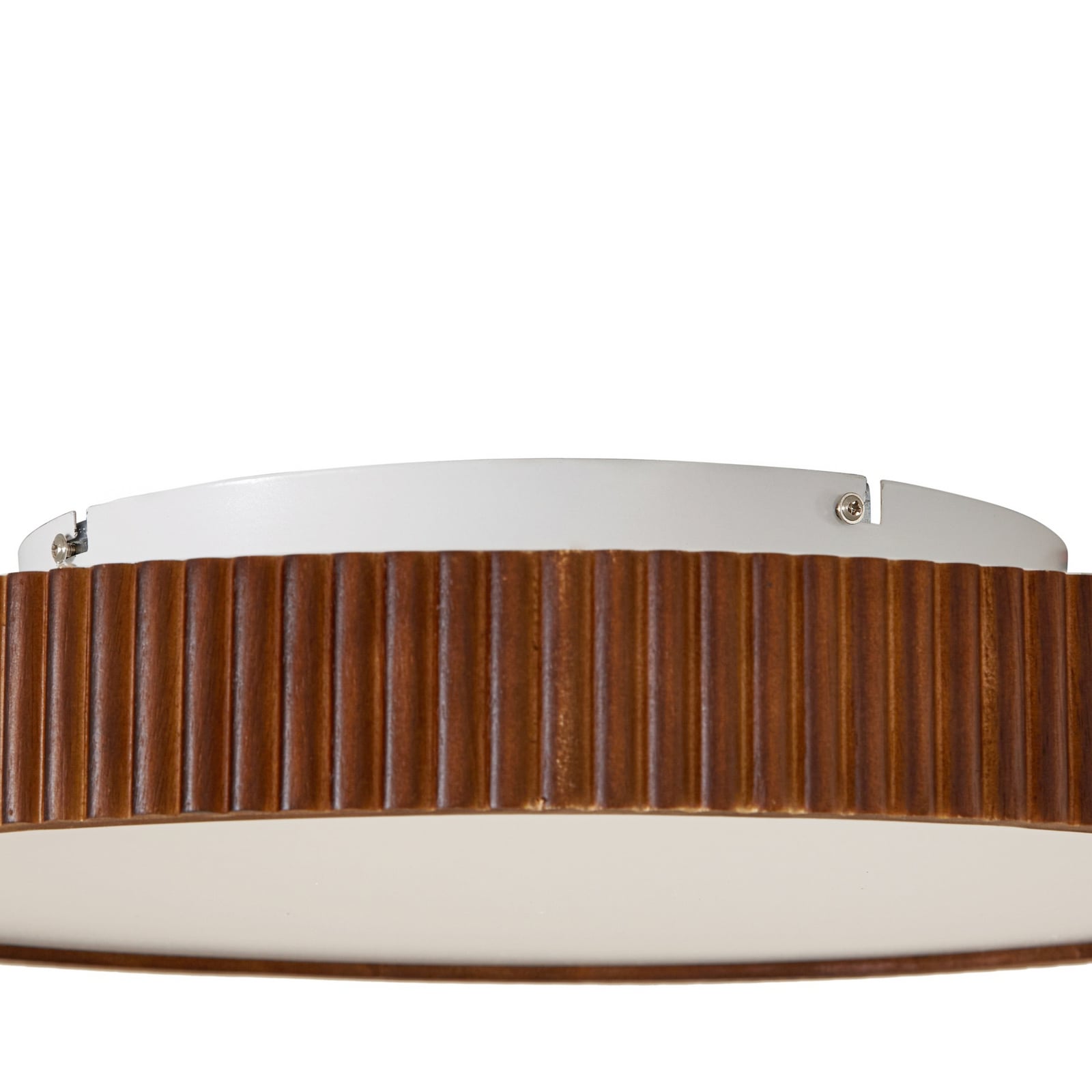 Lindby Deckenleuchte Deckenlampe LED Velua Fernbedienung Weiß Holz Dunkel CCT - 4255830903656