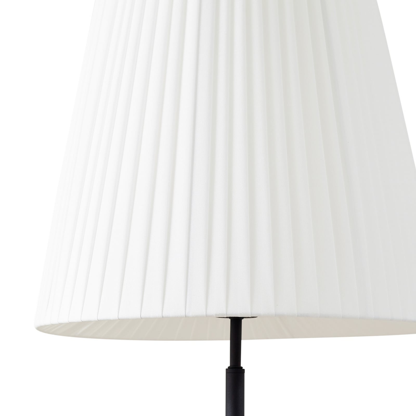Lindby Stehleuchte Virelle schwarz/weiß Textil 170cm E27 mit Schalter - 4255830903748