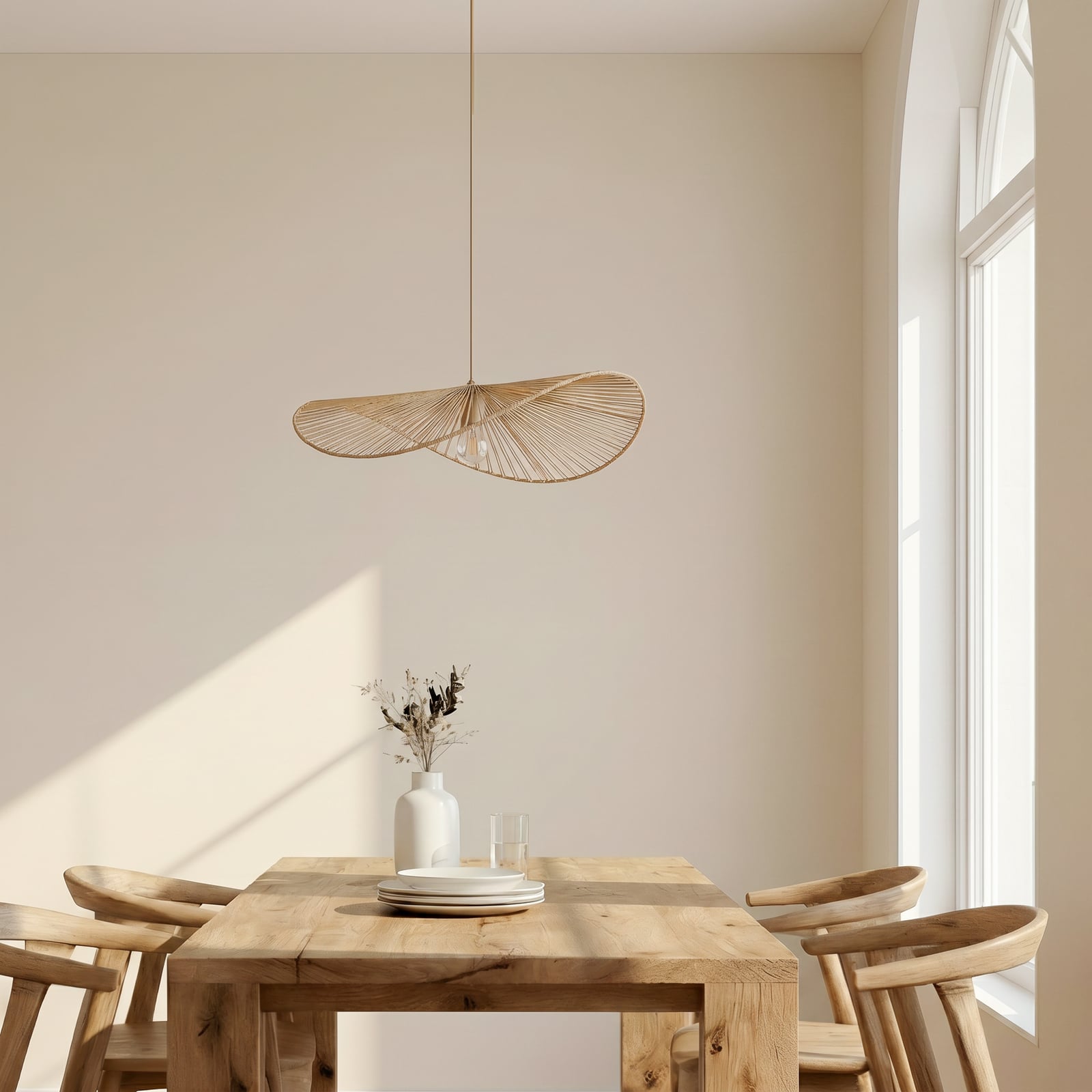 Lindby Hängeleuchte Pendelleuchte Valdorin beige Papier E27 LED Länge 75 cm - 4255830903847