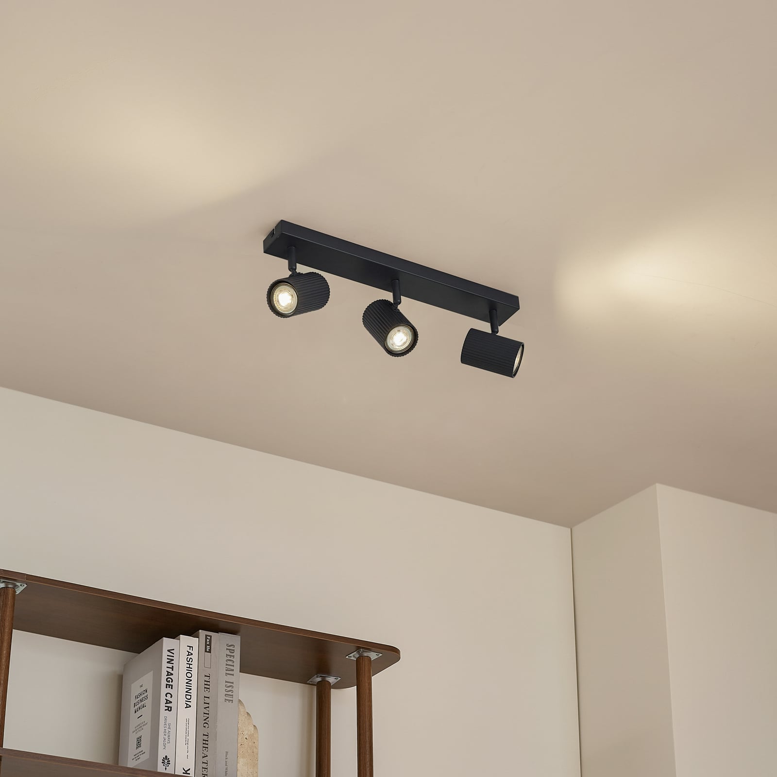 Lindby Kardis Deckenleuchte dunkelgrau 3-flg dimmbar Metall GU10 45cm - 4255830903977