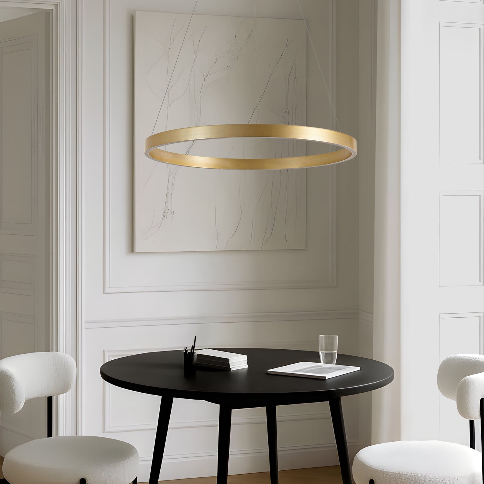Lucande LED-Hängeleuchte Yonam Ø 80 cm gold dimmbar CCT 8500 lm - 4255830904097
