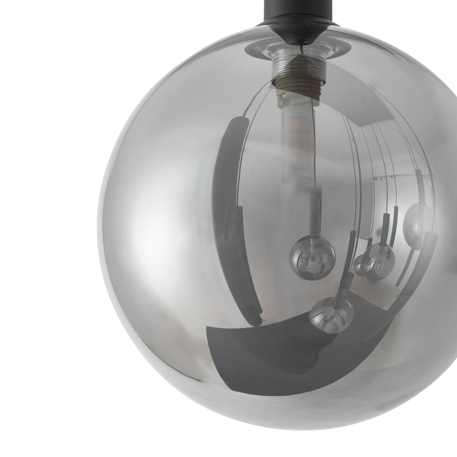 Lucande Hängeleuchte Pendelleuchte Lumavia Glas schwarz klar 12-flg G9 - 4255830904134