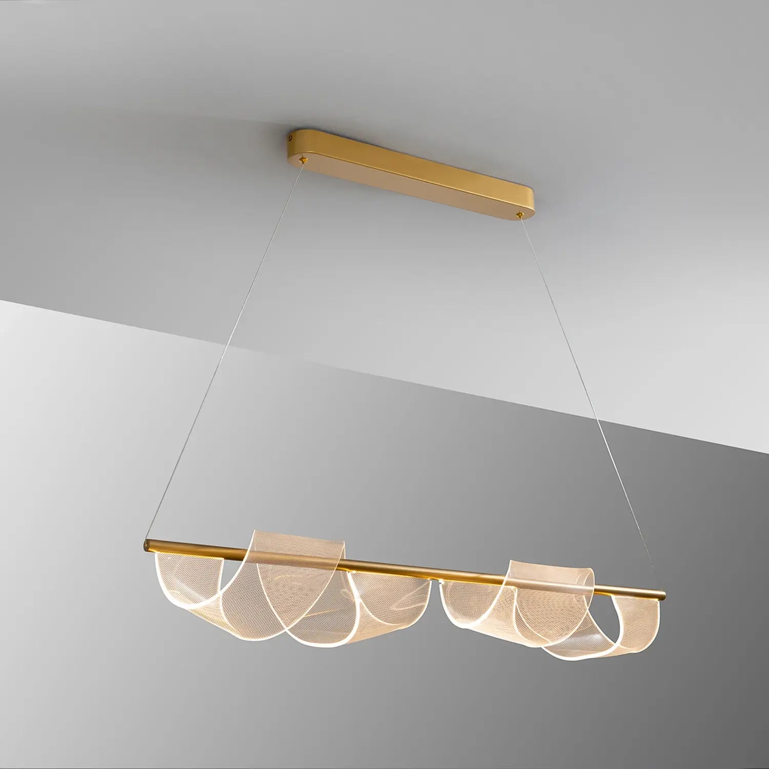B-Ware Schuller Valencia Pendelleuchte Hängeleuchte Led Gold Metall Kunststoff Velas