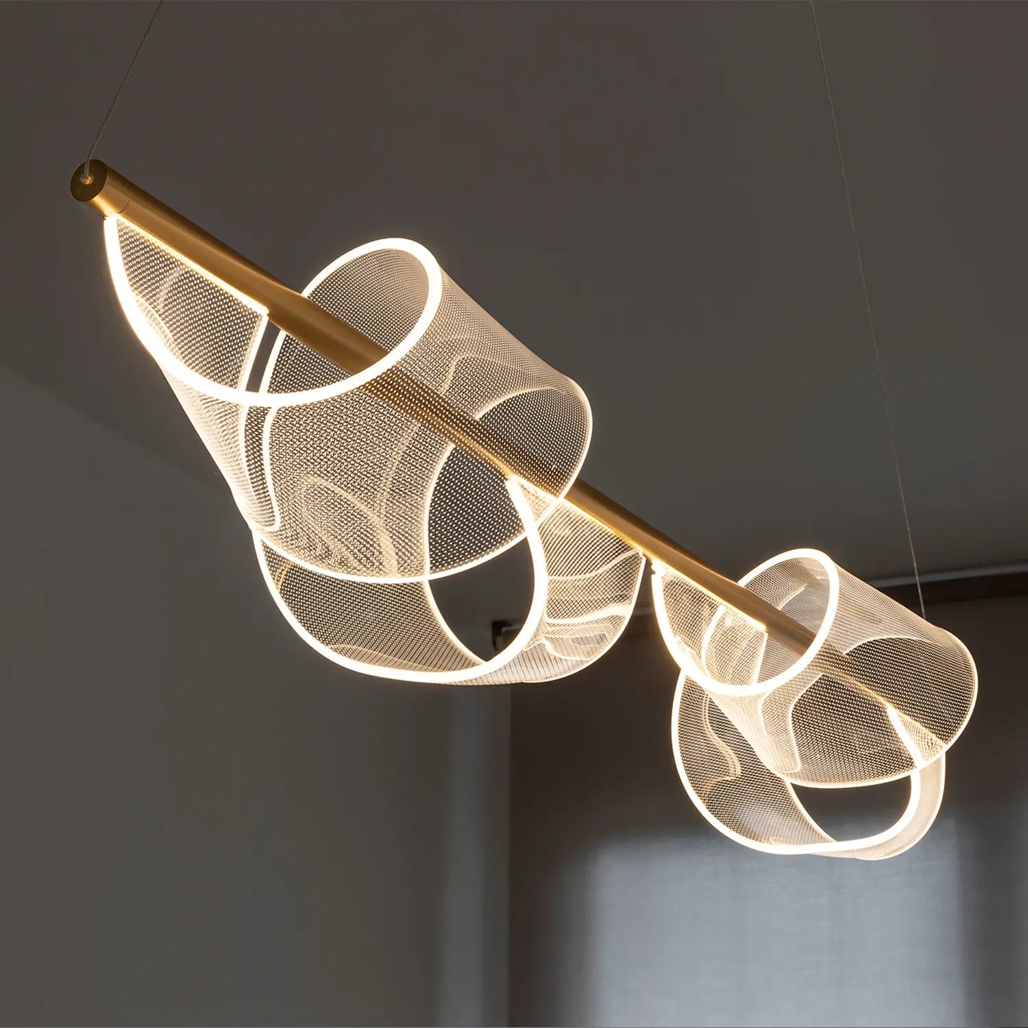 B-Ware Schuller Valencia Pendelleuchte Hängeleuchte Led Gold Metall Kunststoff Velas