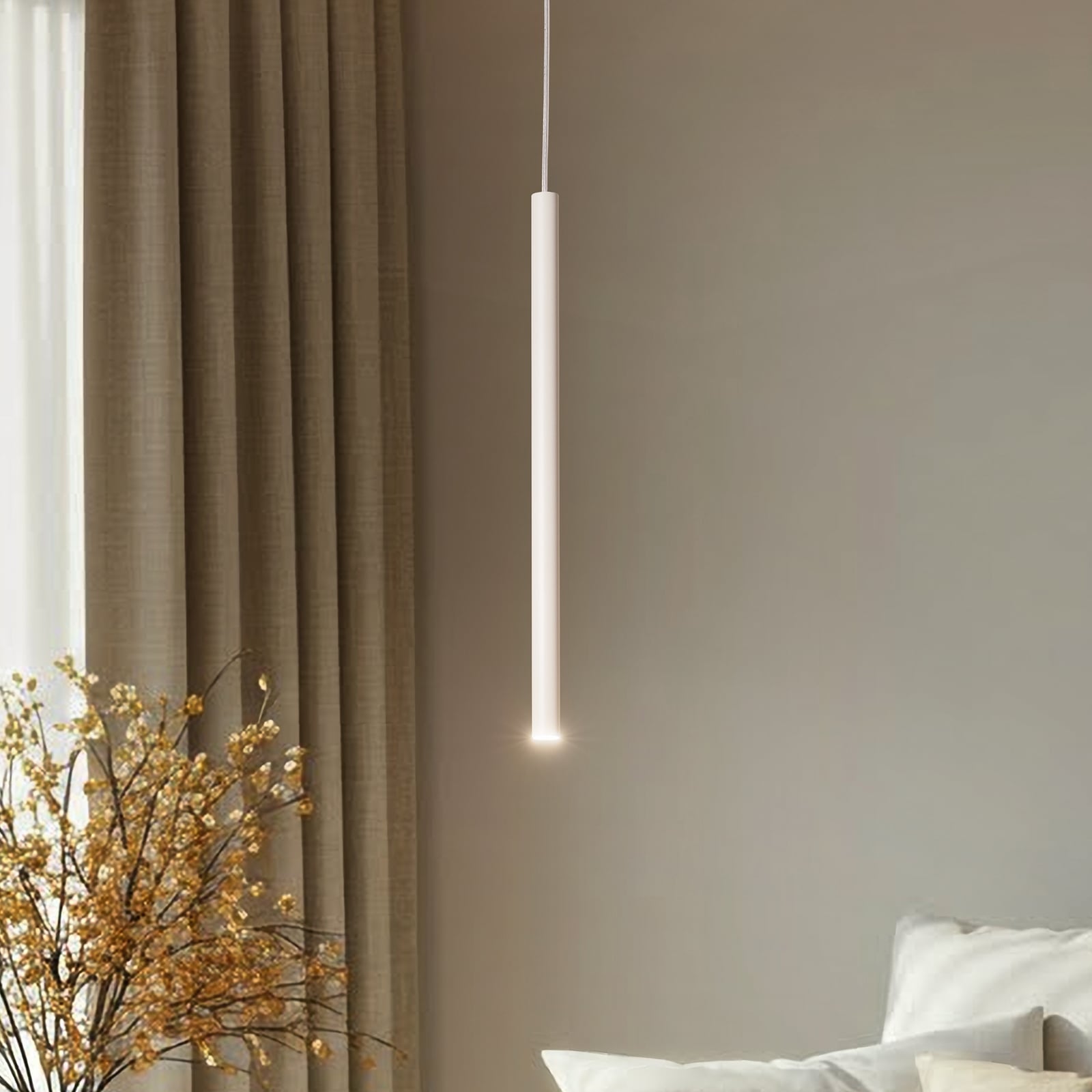 Hängeleuchte Sopel 1 taupe 1-flammig Stahl G9 50 cm dimmbar IP20 - 5902846811169