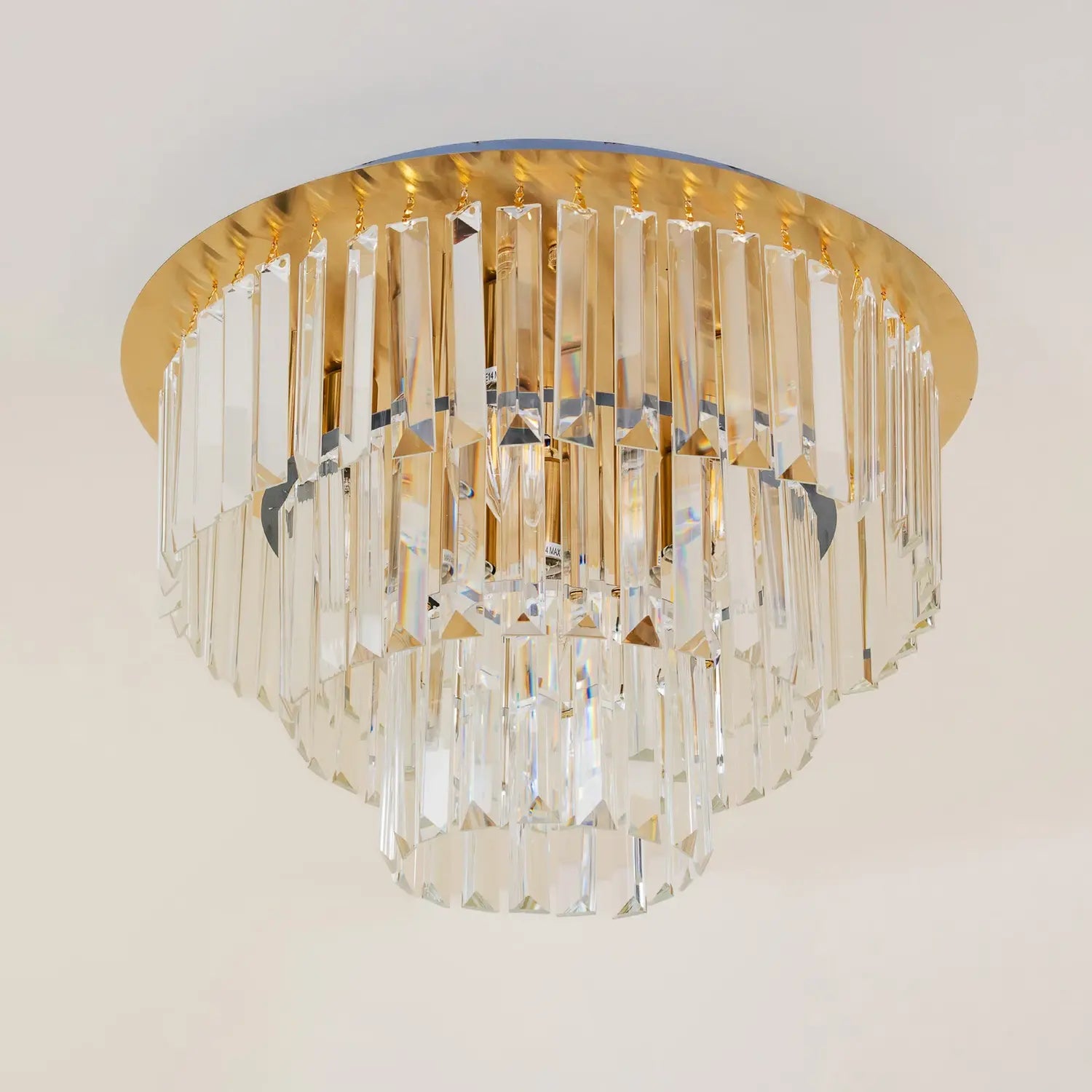 B-Ware Milagro Lighting Deckenleuchte Lampe Milano Glas Metall Gold Transparent - 10043110
