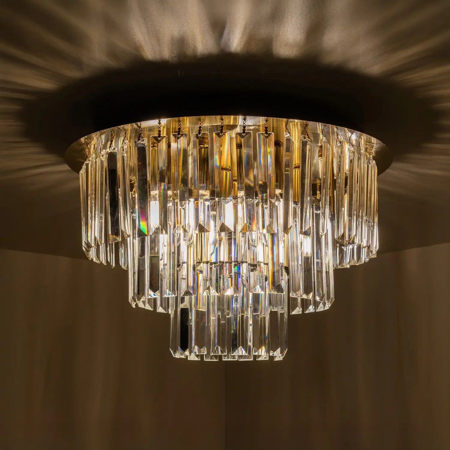 B-Ware Milagro Lighting Deckenleuchte Lampe Milano Glas Metall Gold Transparent - 10043110