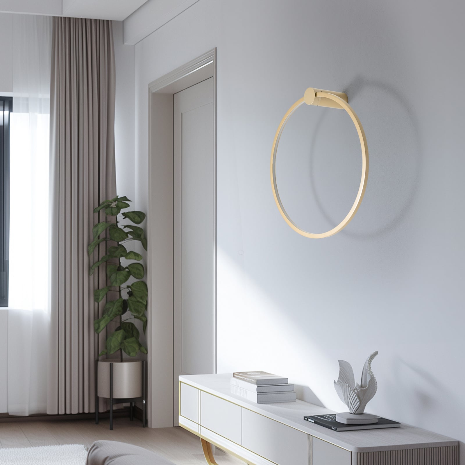 LED Wandleuchte Saturno gold 50cm Leuchte Designer Lampe 4000K 25W IP20 1400lm - 5902693788515