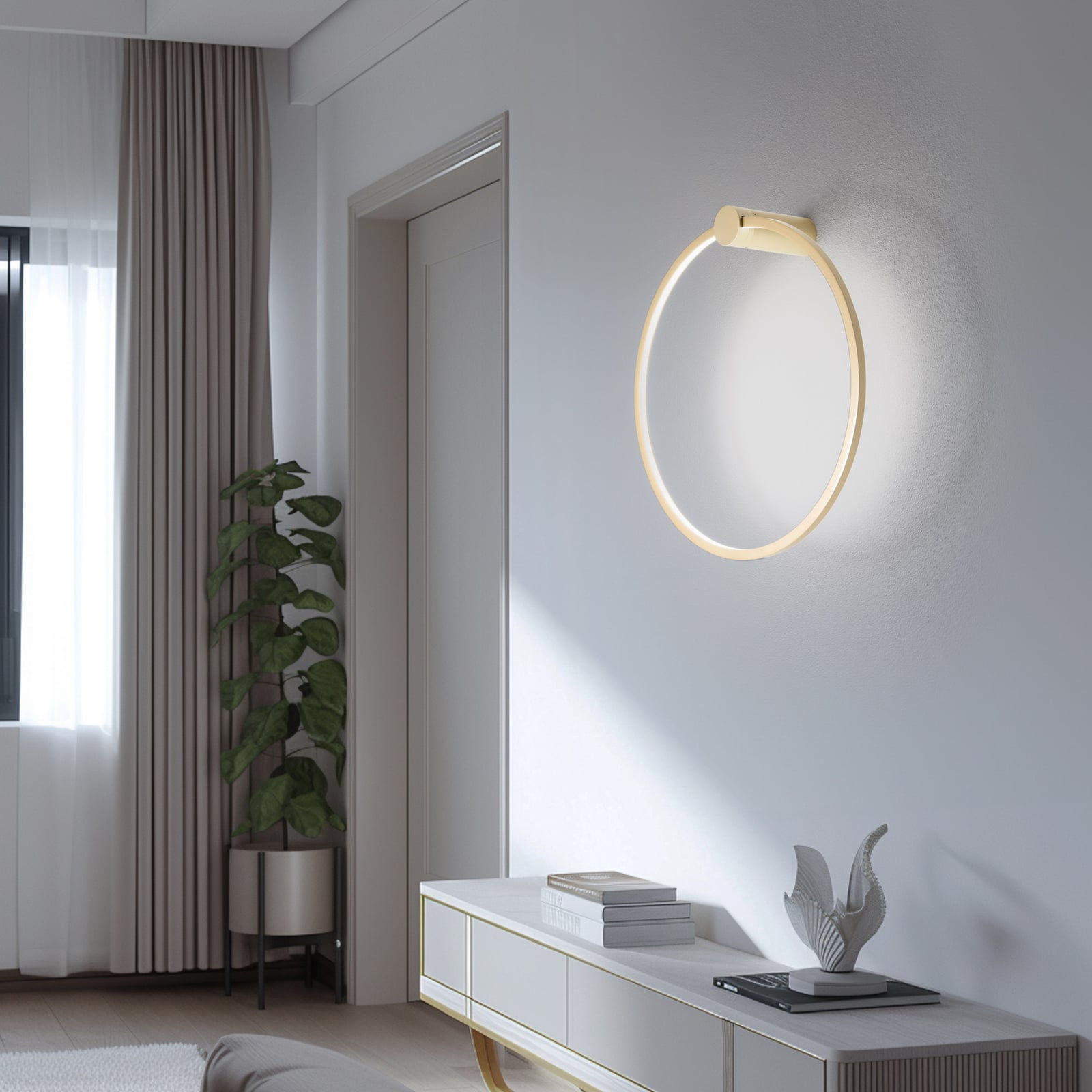 LED Wandleuchte Saturno gold 50cm Leuchte Designer Lampe 4000K 25W IP20 1400lm - 5902693788515