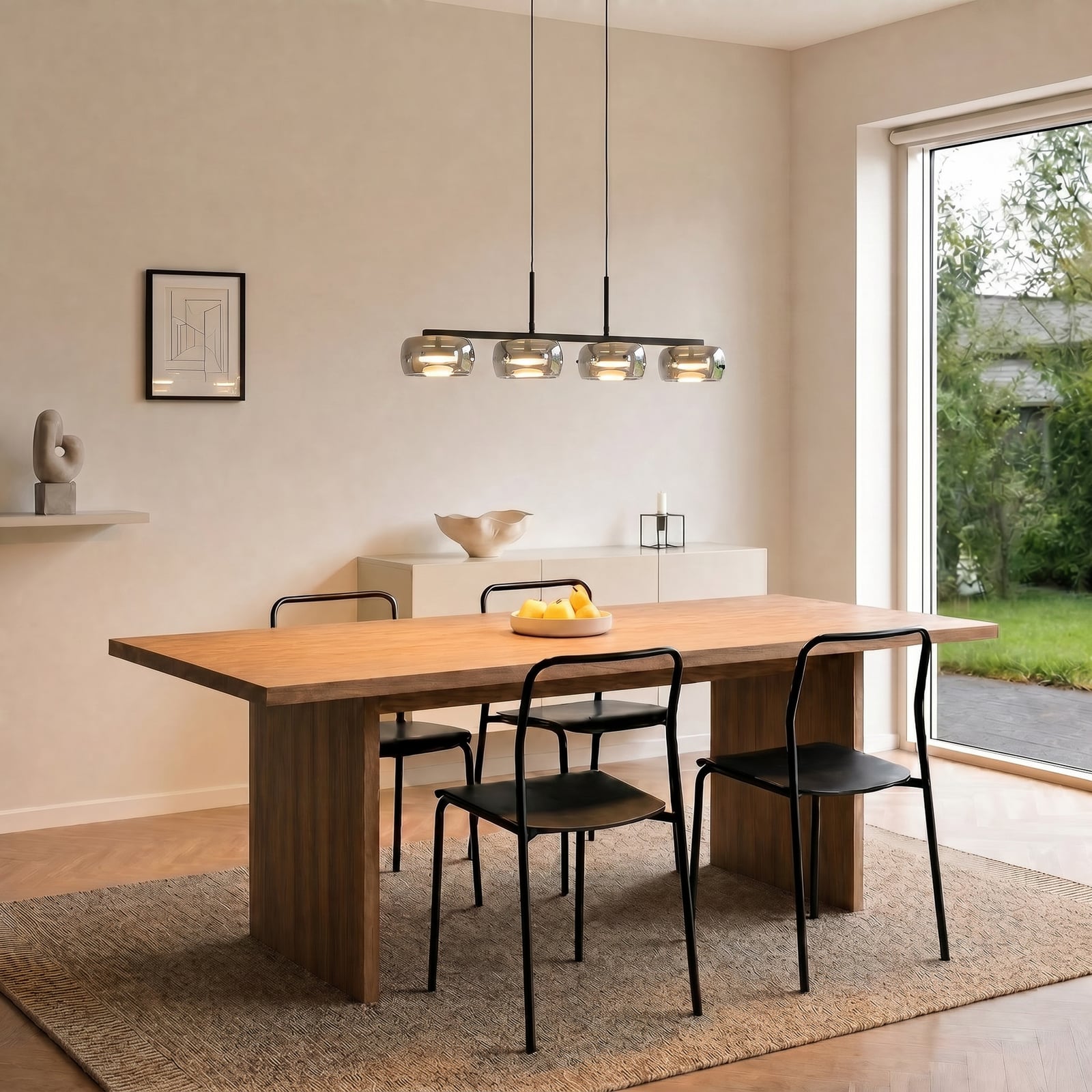 Lucande LED Hängeleuchte Pendelleuchte Martis schwarz dimmbar 4-flammig 3000K - 4255830904912