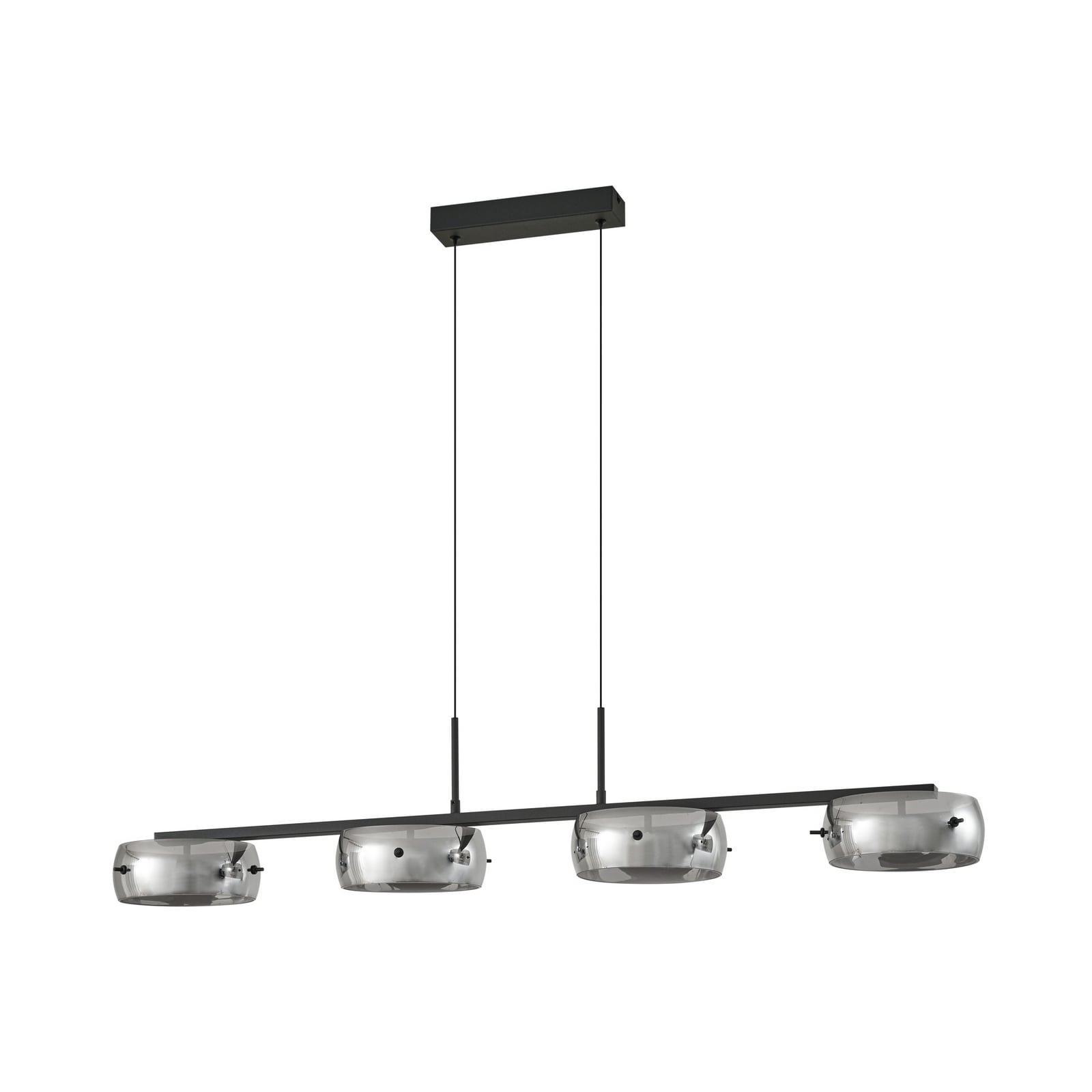 Lucande LED Hängeleuchte Pendelleuchte Martis schwarz dimmbar 4-flammig 3000K - 4255830904912