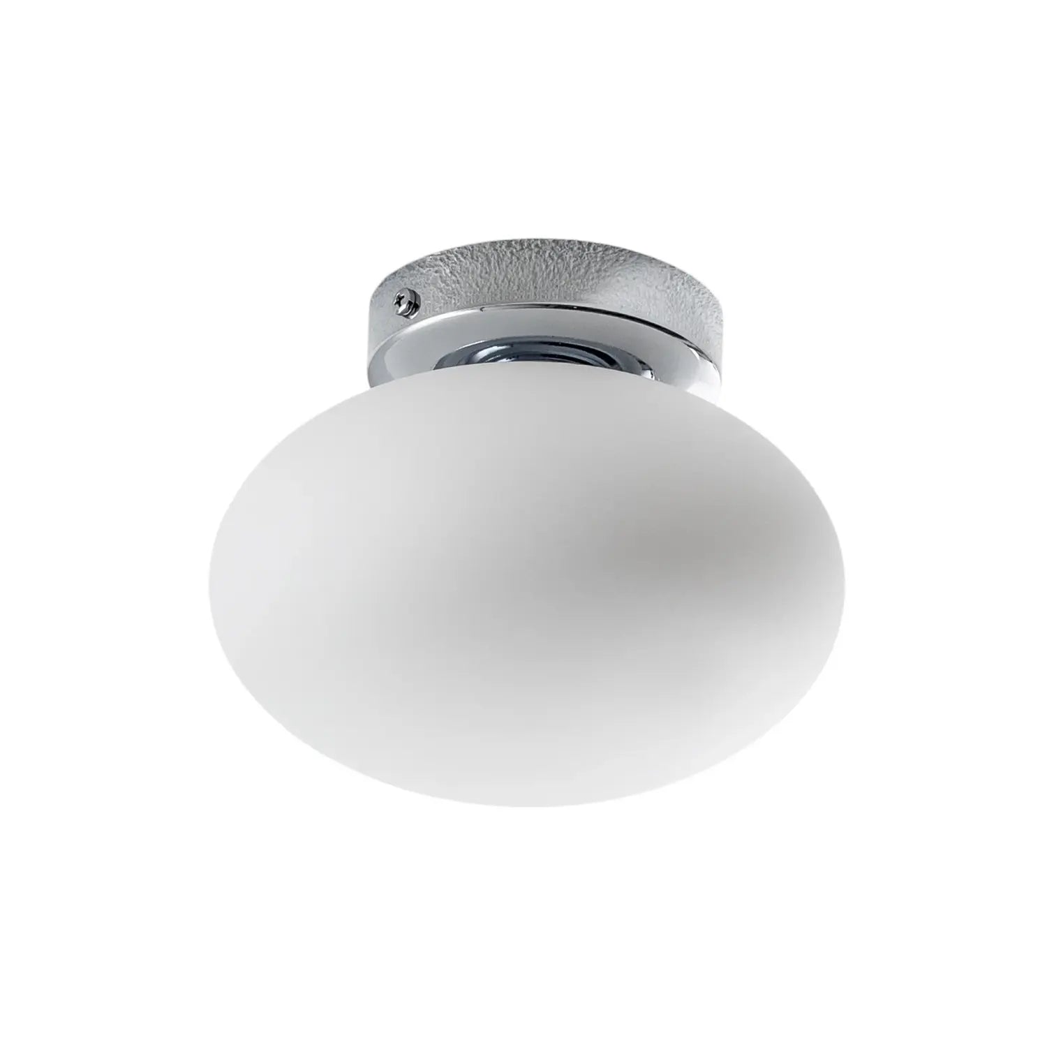 B-Ware Deckenlampe Pendelleuchte Ufo Glas Metall ø18cm G9 Wohnzimmer Lampe Weiß/Chrom - 10044357