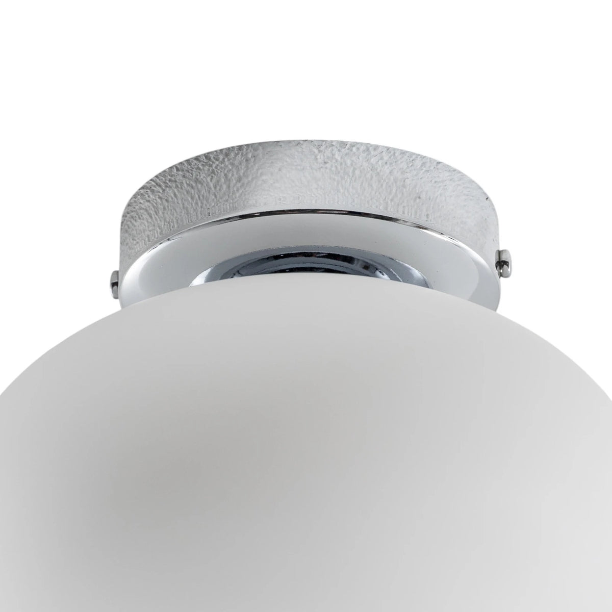 Deckenlampe Pendelleuchte Ufo Glas Metall Ø18cm G9 Wohnzimmer Lampe weiß/chrom - 10044357