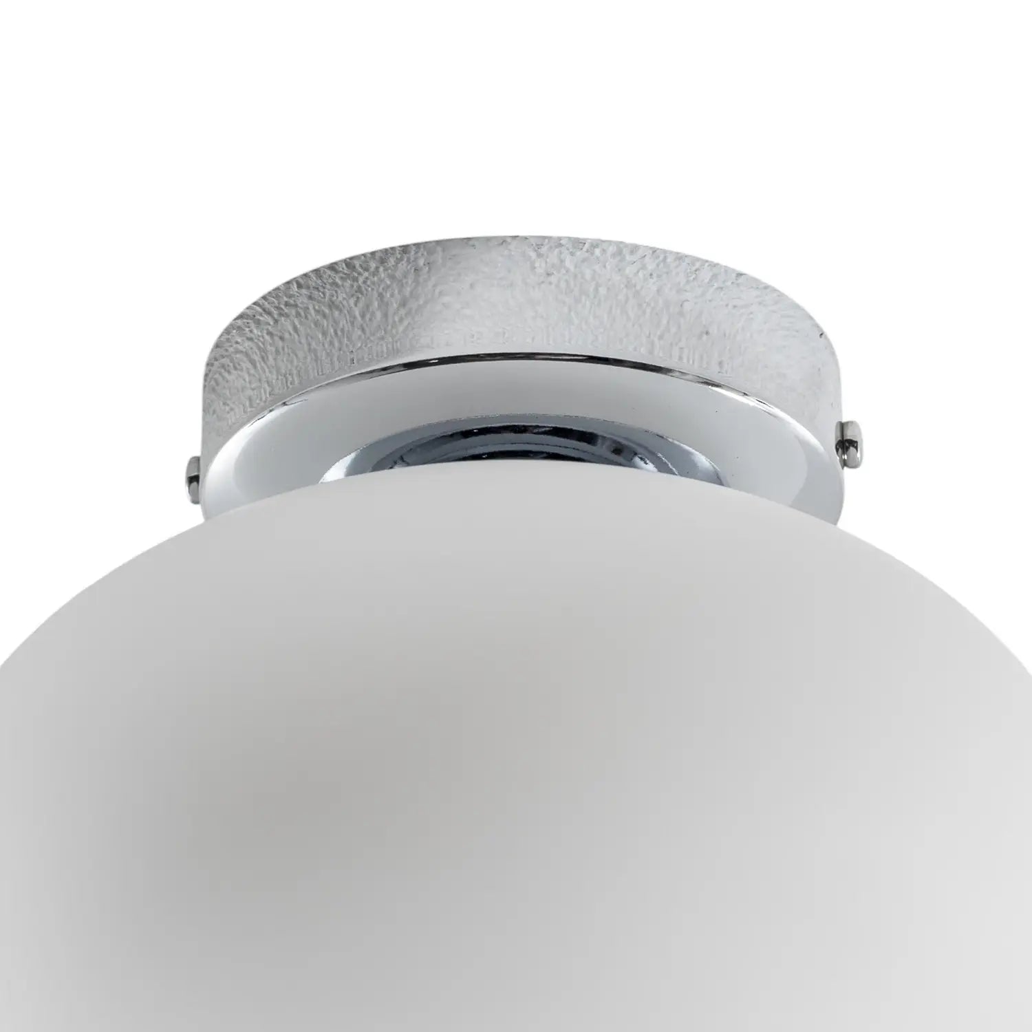 B-Ware Deckenlampe Pendelleuchte Ufo Glas Metall ø18cm G9 Wohnzimmer Lampe Weiß/Chrom - 10044357