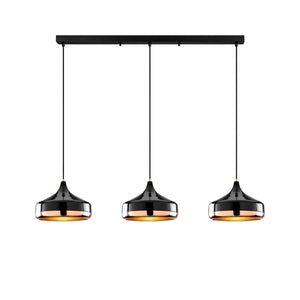 B-Ware Opviq Hängeleuchte Pendelleuchte Yildo Schwarz Kupfer Metall 146 Cm 3 Flammig445